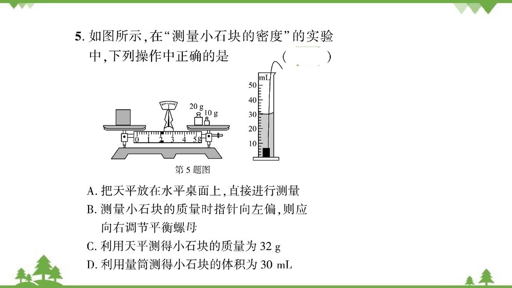 沪粤版物理八年级上册PPT课件微专题(十一)实验突破——质量和密度的测量8