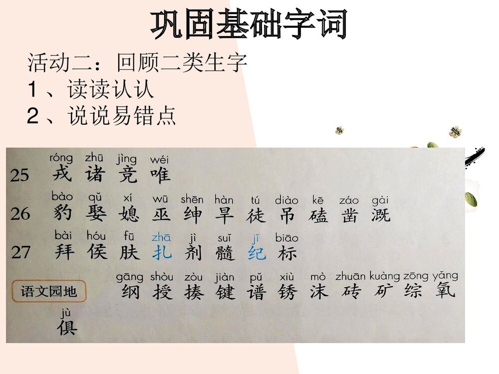 部编版四年级语文上册第8单元复习PPT课件7