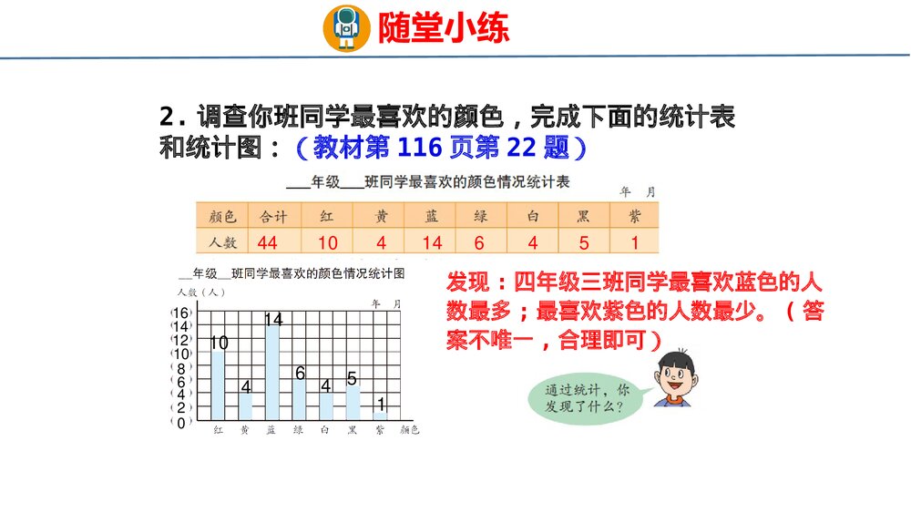 青岛版四年级数学上册《3 统计与概率》回顾整理·总复习PPT课件7