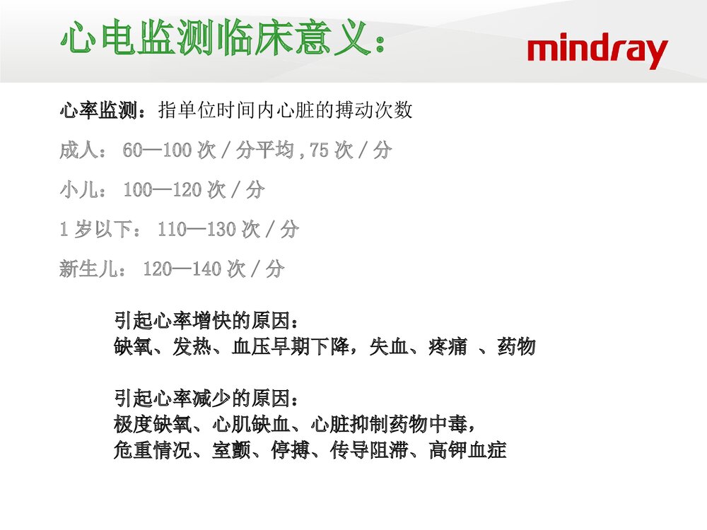 迈瑞监护仪培训ppt课件下载(共66页·电子版可编辑修改)7