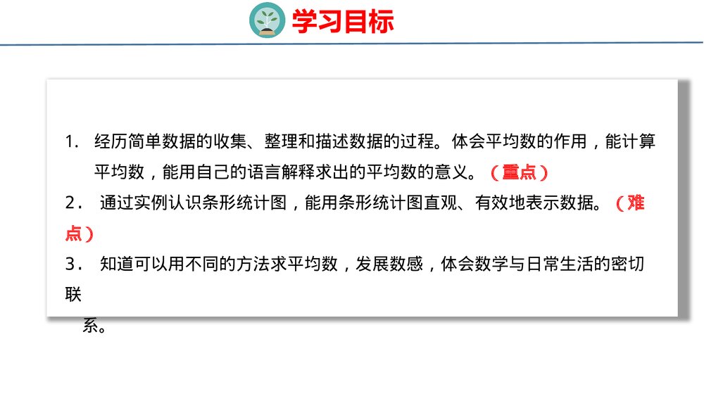 冀教版四年级数学上册《统计与概率-平均数和条形统计图》整理与评价PPT课件2