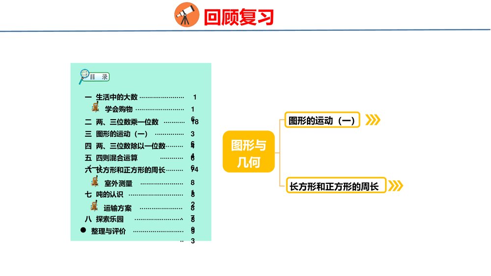 冀教版三年级数学上册共《 2 图形与几何》整理与评价PPT课件2