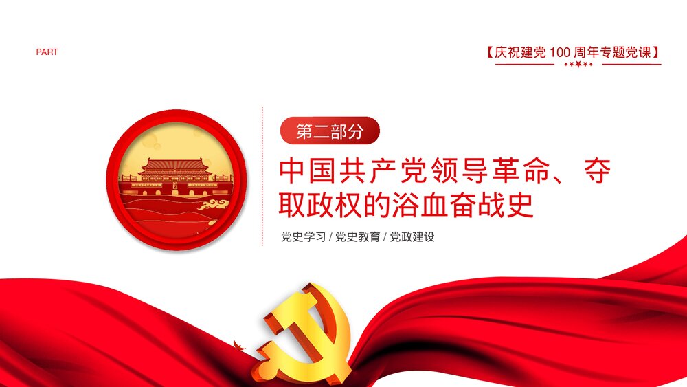 《学好百年党史·凝聚奋斗伟力》庆祝建党100周年党史学习PPT课件下载8
