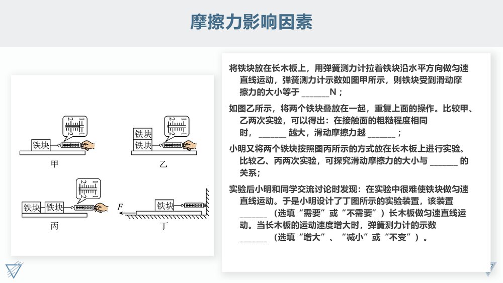 人教版八年级物理下册·实验专项复习PPT课件下载9