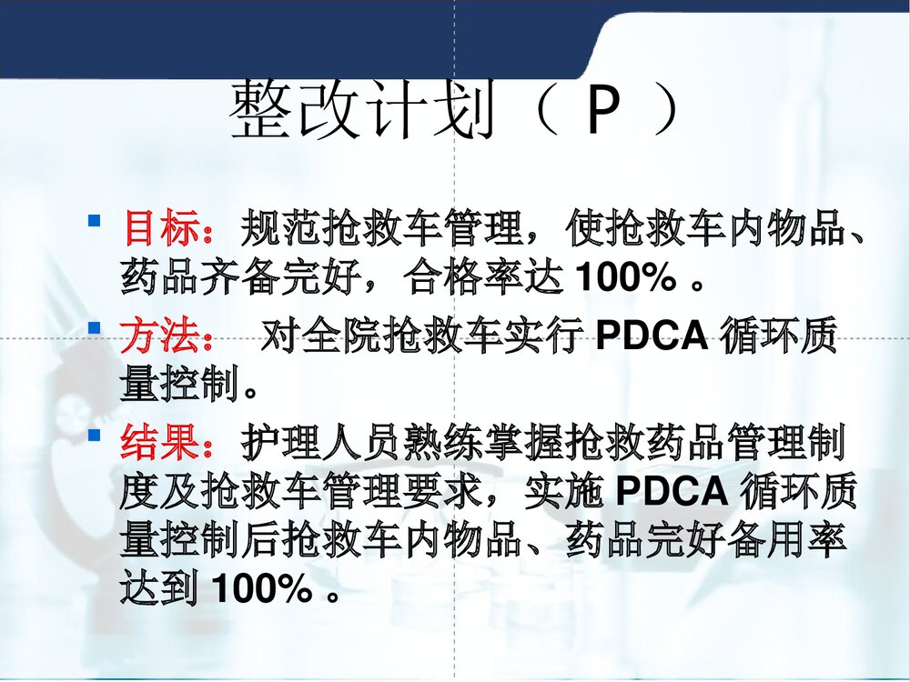 用PDCA循环管理提高抢救车药品、物品管理质量品管圈成果汇报PPT下载5