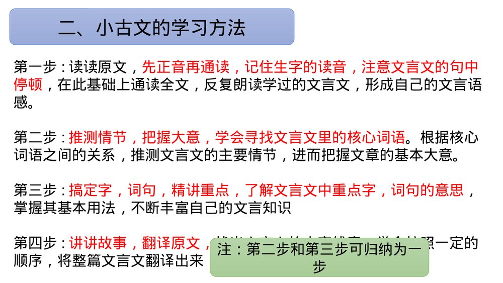部编版五年级语文下册小古文学习方法指导课件PPT下载5
