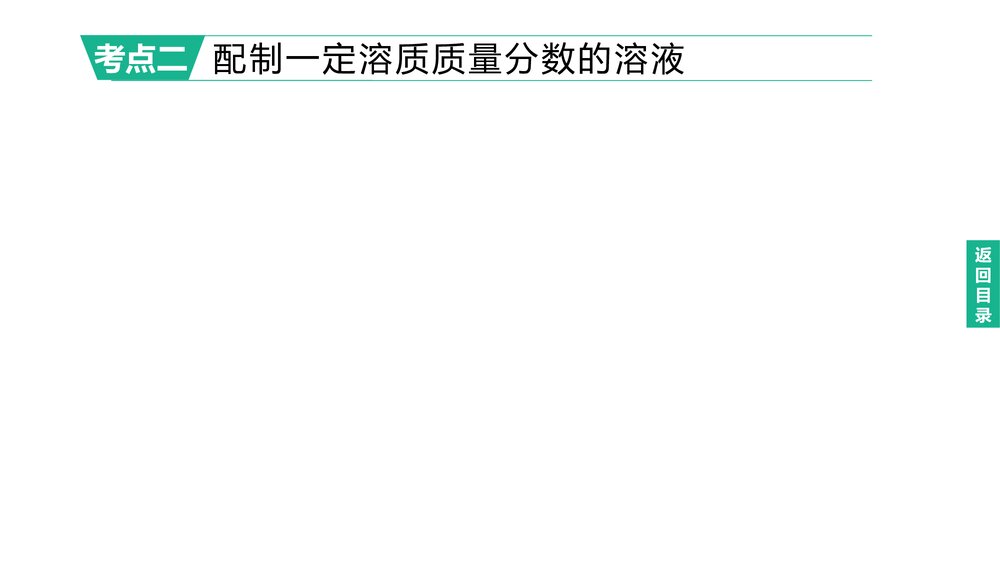 (人教版)中考初中化学总复习一轮复习PPT课件 主题04 溶液的浓度　溶液的配制5