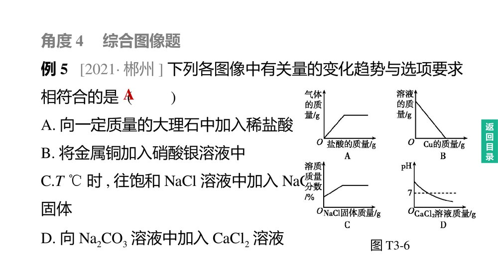 (人教版)中考初中化学总复习二轮复习PPT课件 专题03 曲线图像题10