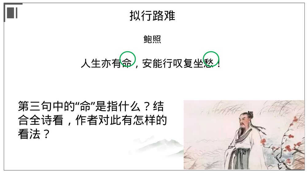 统编版高中语文选择性必修下册《拟行路难(其四)》《客至》古诗词诵读课件PPT下载7