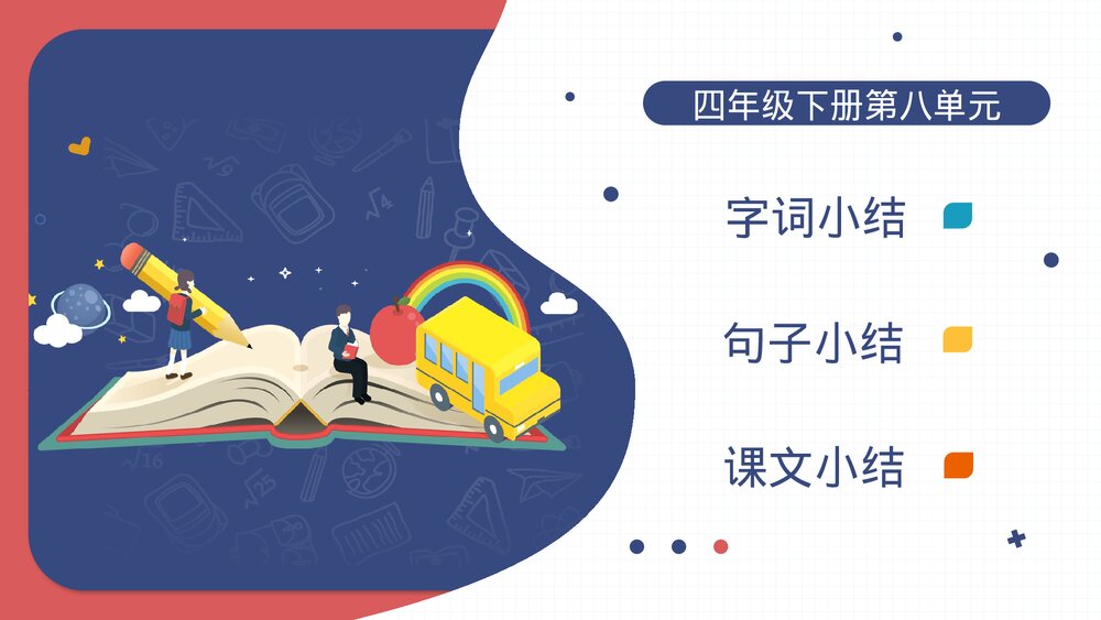 部编版四年级语文下册·第八单元复习课件PPT下载2