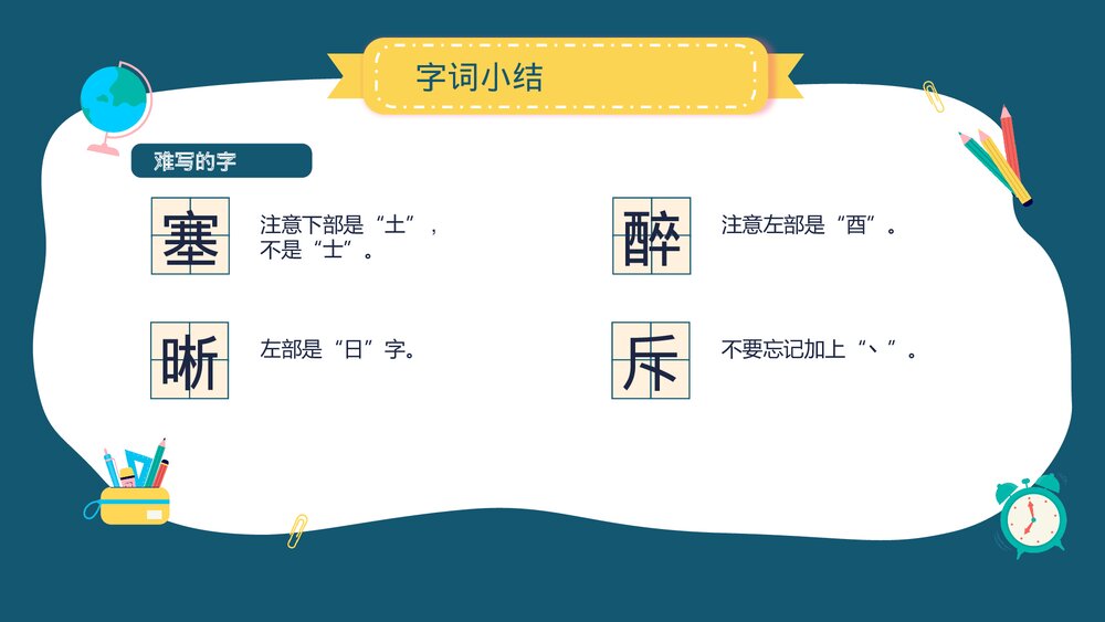 小学语文部编版四年级上册·第七单元知识点总结复习课件PPT下载4