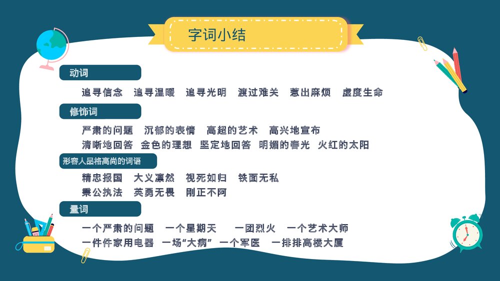 小学语文部编版四年级上册·第七单元知识点总结复习课件PPT下载7
