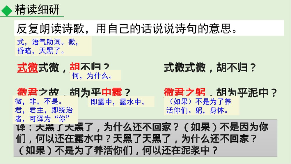 部编版语文八年级下册·课外古诗词诵读《式微》课件PPT下载7