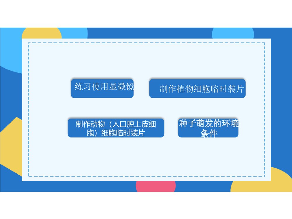 人教版初中七年级上册生物试验复习课件PPT下载2