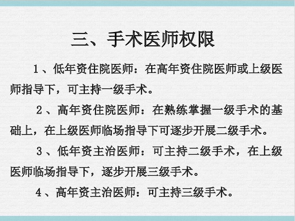 手术分级授权管理制度PPT课件下载7