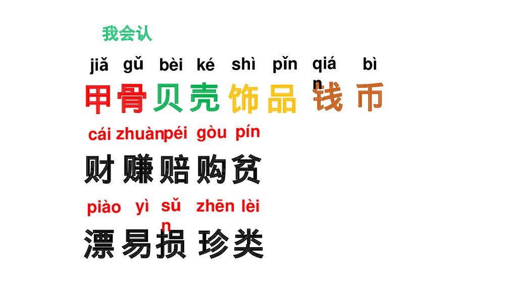 部编版二年级语文下册·识字3 “贝”的故事PPT课件2