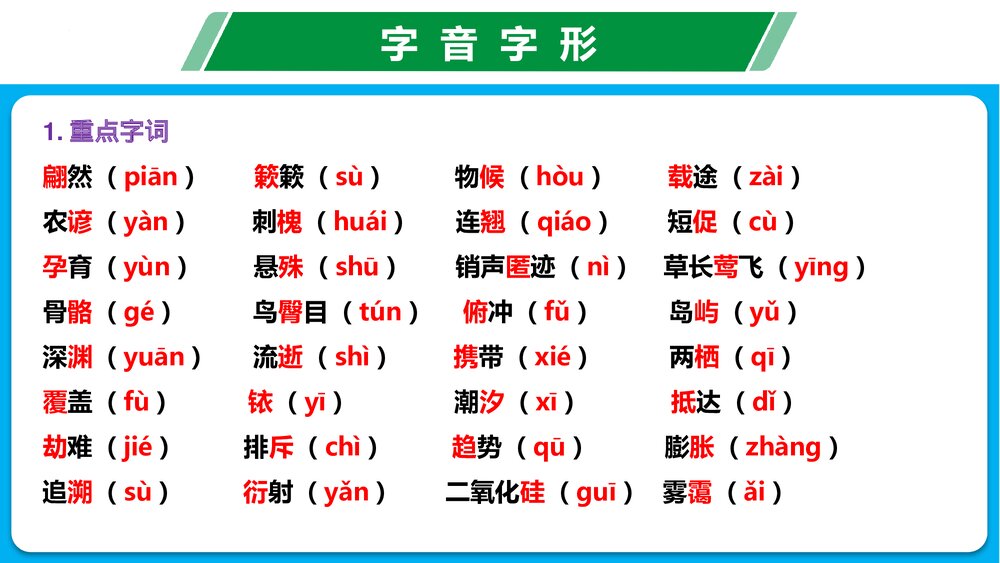 部编版八年级语文下册·第二单元·复习课件PPT下载2