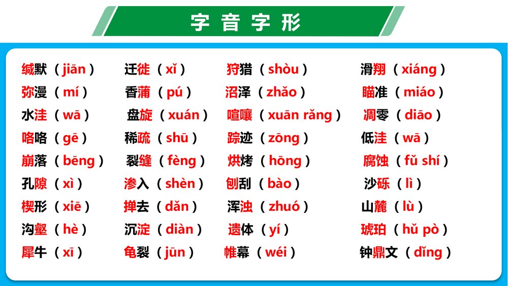 部编版八年级语文下册·第二单元·复习课件PPT下载3