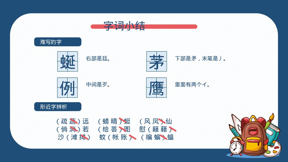 部编版四年级语文下册·第一单元知识梳理复习课件PPT下载5