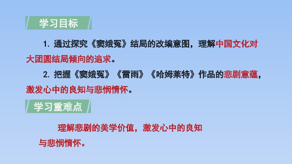 人教版部编（2019）高三语文下册必修 《学习任务四：进行专题研讨，深入认识戏剧价值》名师4