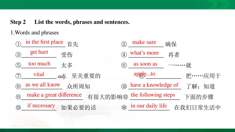 人教版(新教材)高中英语-选择性必修第二册-20-21版：Writing&mdash;&mdash;关于急救的小故事(创新设计)8