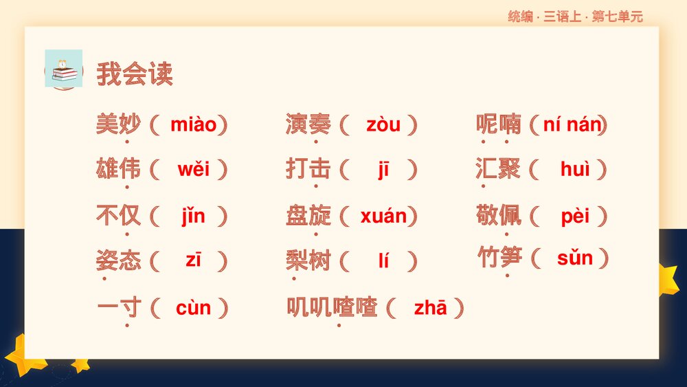 统编版三年级语文上册第七单元复习课件PPT下载3