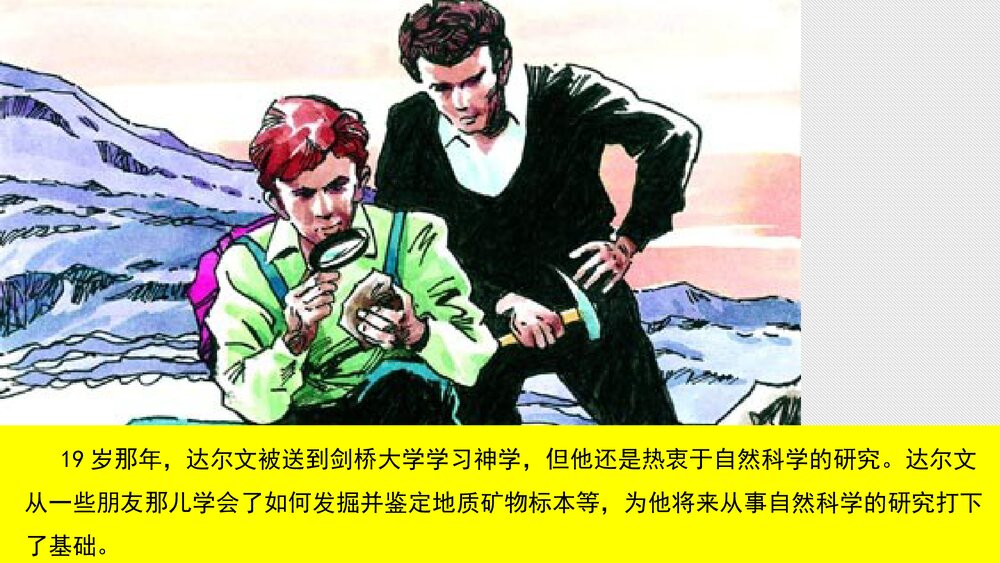 人教版八年级生物下册 画故事：达尔文和他的进化思想 教学课件PPT下载4