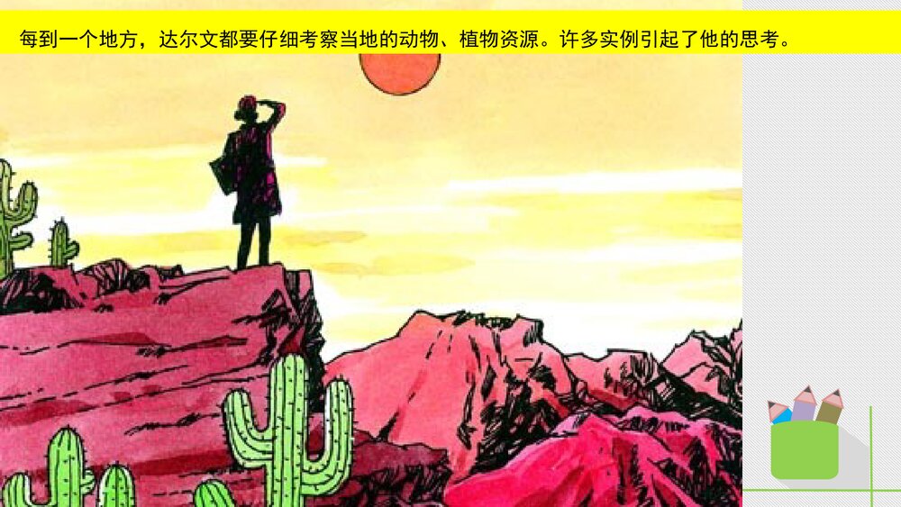 人教版八年级生物下册 画故事：达尔文和他的进化思想 教学课件PPT下载6