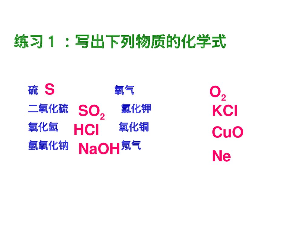 九年级上册化学·第四单元物质构成奥秘·课题四化学式与化合价课件PPT下载7
