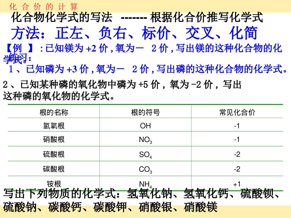 《化学式与化合价》初三九年级化学PPT课件下载7