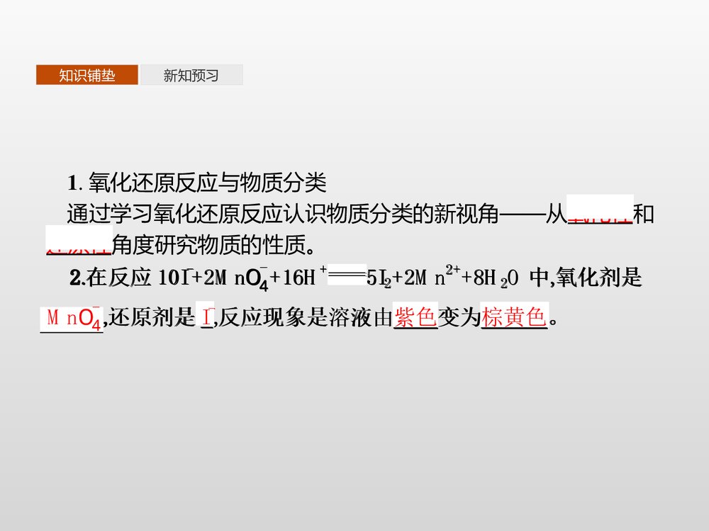 高中化学元素与物质世界PPT课件(第3课时氧化还原反应的应用)3