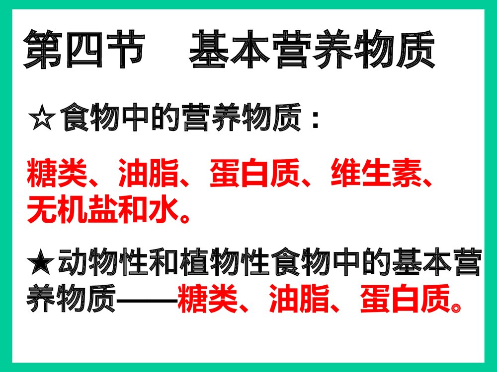 高中化学必修二第三章《第四节 基本营养物质 糖类》精品PPT课件下载1