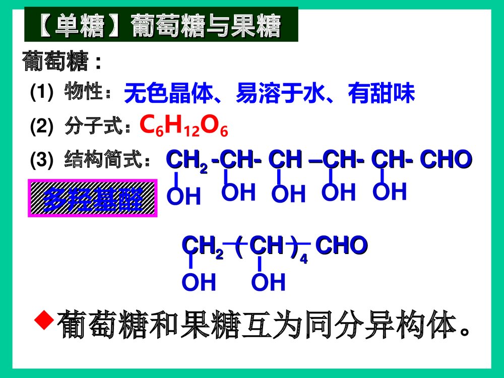 高中化学必修二第三章《第四节 基本营养物质 糖类》精品PPT课件下载5