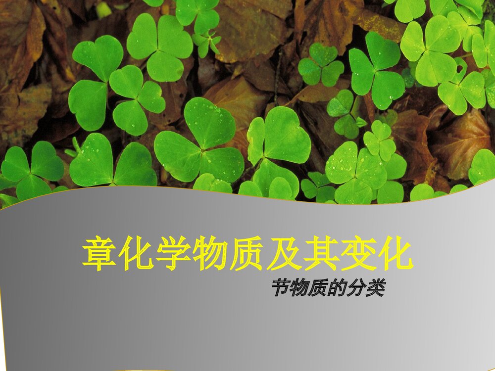 化学必修一《物质的分类》PPT课件下载1