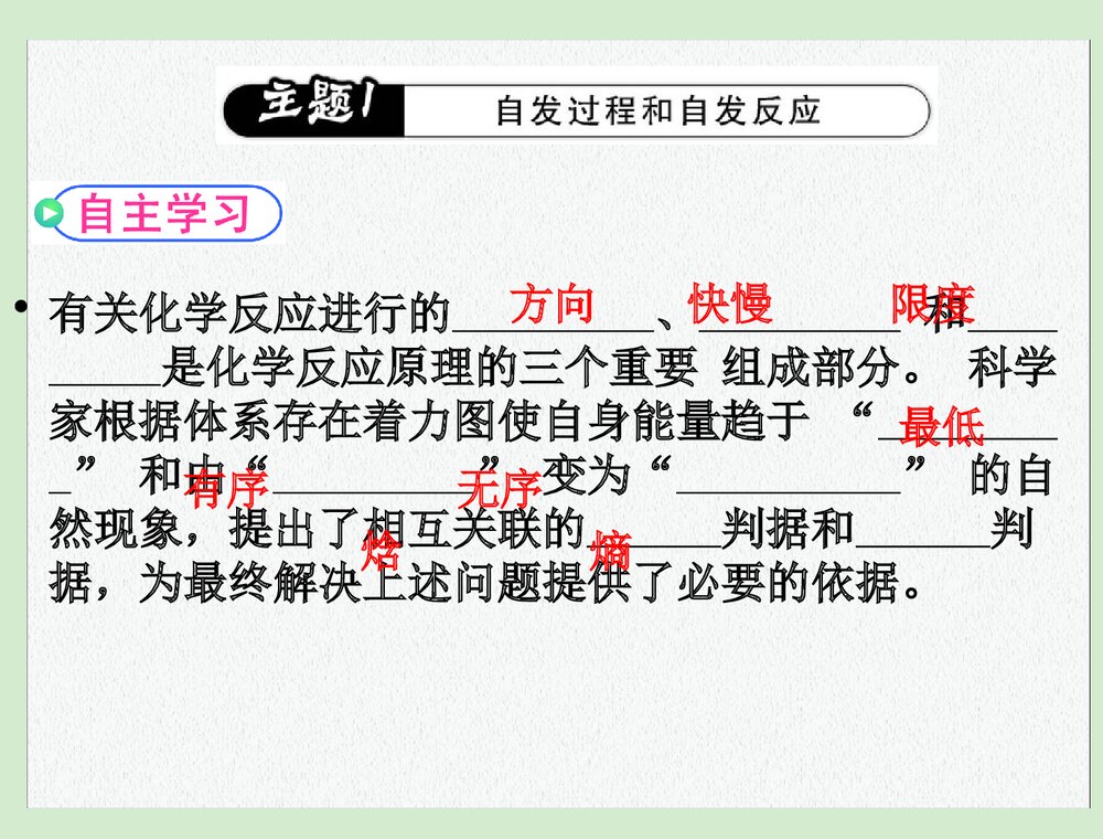 高中化学选修四《第四节 化学反应进行的方向》PPT课件下载3