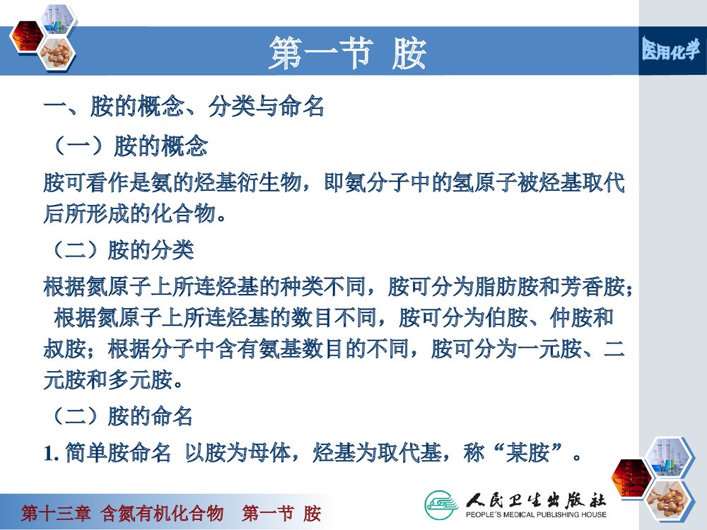 《第十三章 含氮有机化合物》医用化学PPT课件下载6