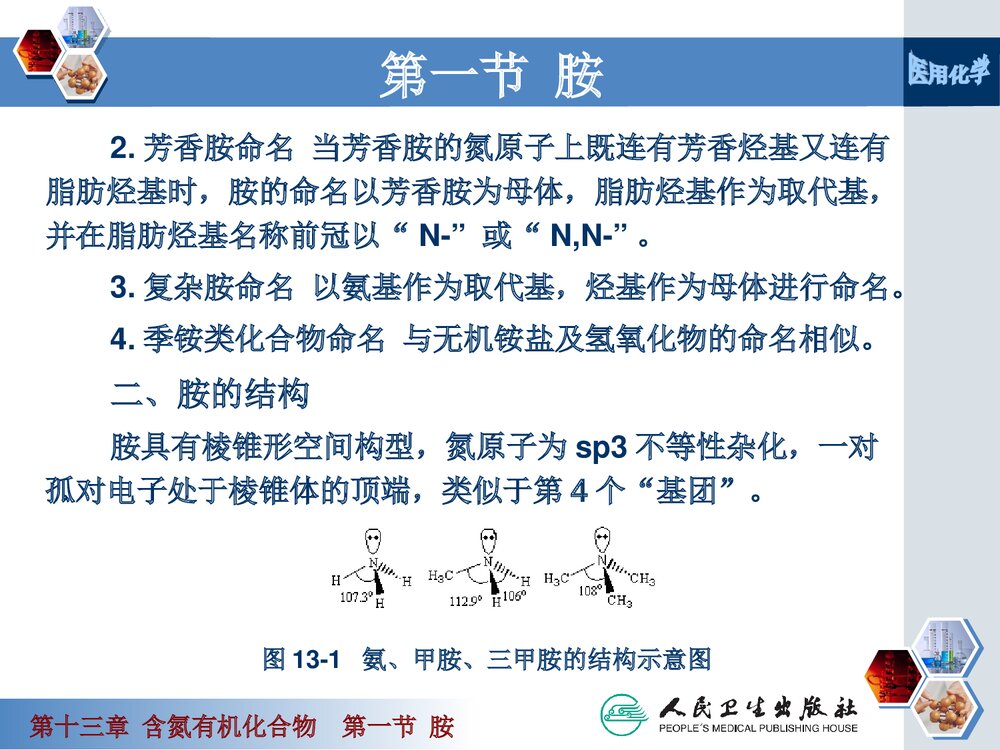 《第十三章 含氮有机化合物》医用化学PPT课件下载7