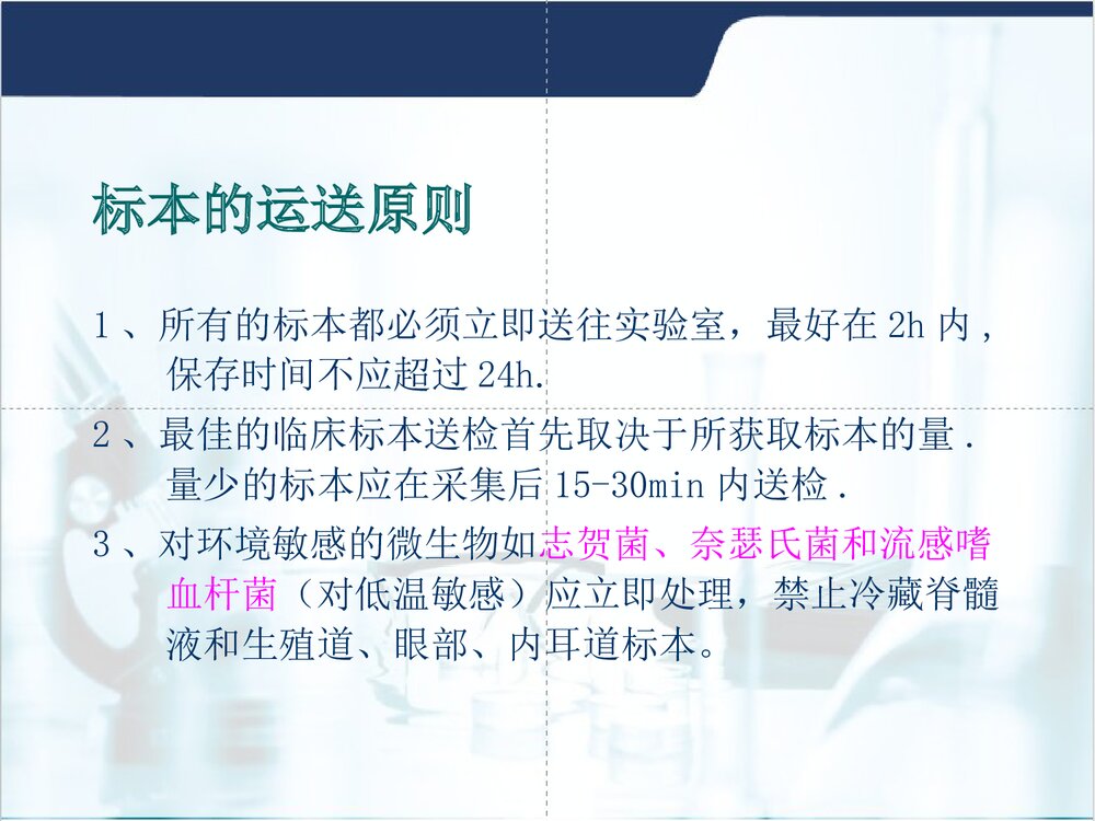 临床微生物标本的采集与送检PPT课件8