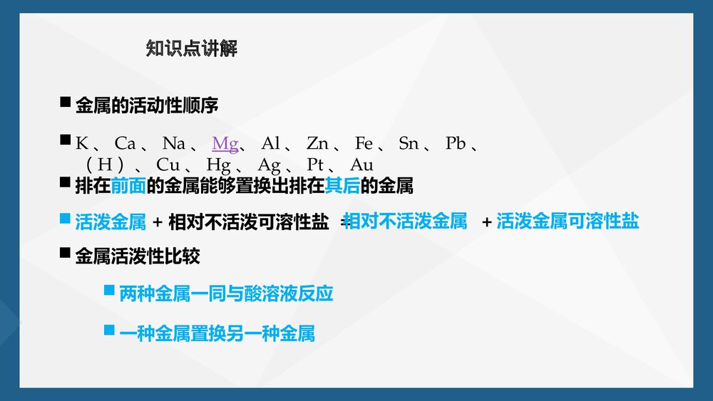 初三化学置换反应PPT课件下载5