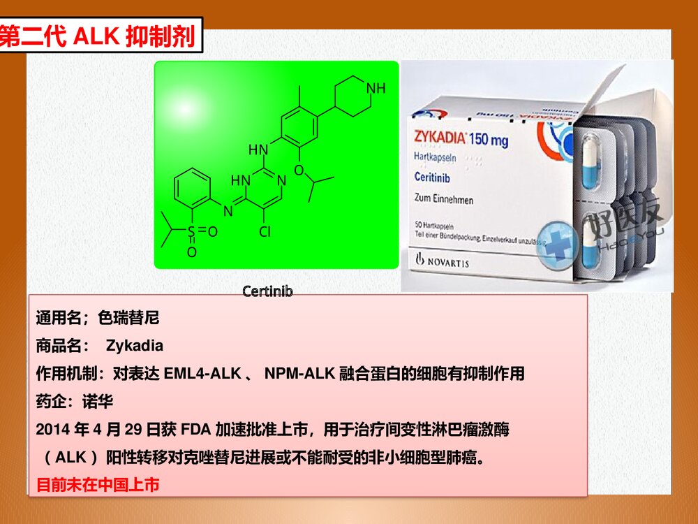 高等药物化学《ALK抑制剂与非小细胞肺癌药物》PPT课件5