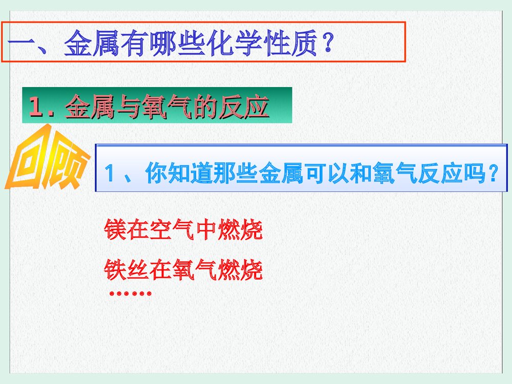 初中化学第八单元《课题2 金属的化学性质》教案PPT课件下载9