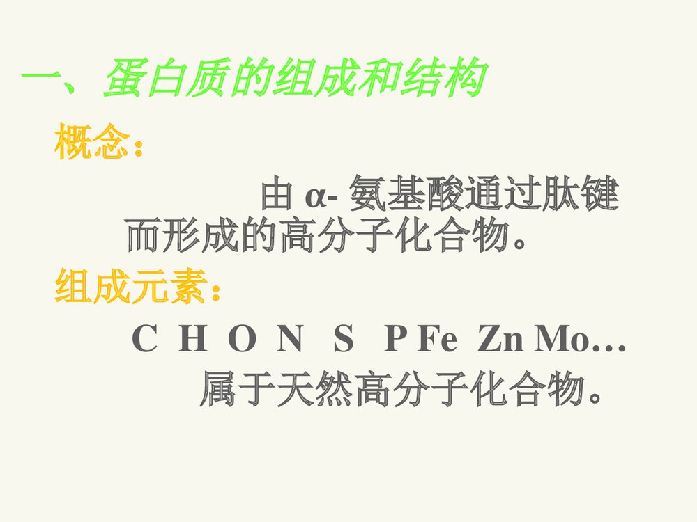 高中化学选修1《第一章 第三节 生命的基础·蛋白质》PPT课件下载4