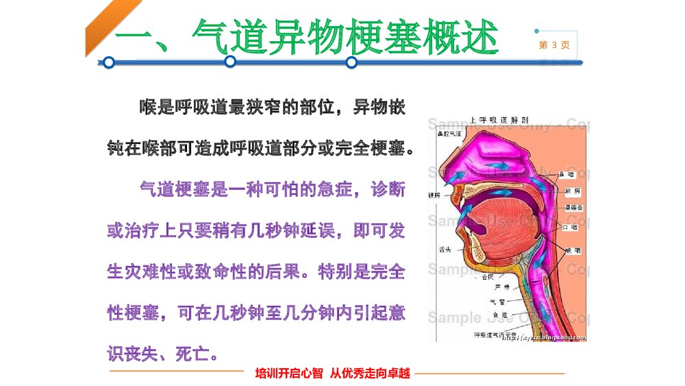 气道异物梗阻的急救培训PPT课件下载3