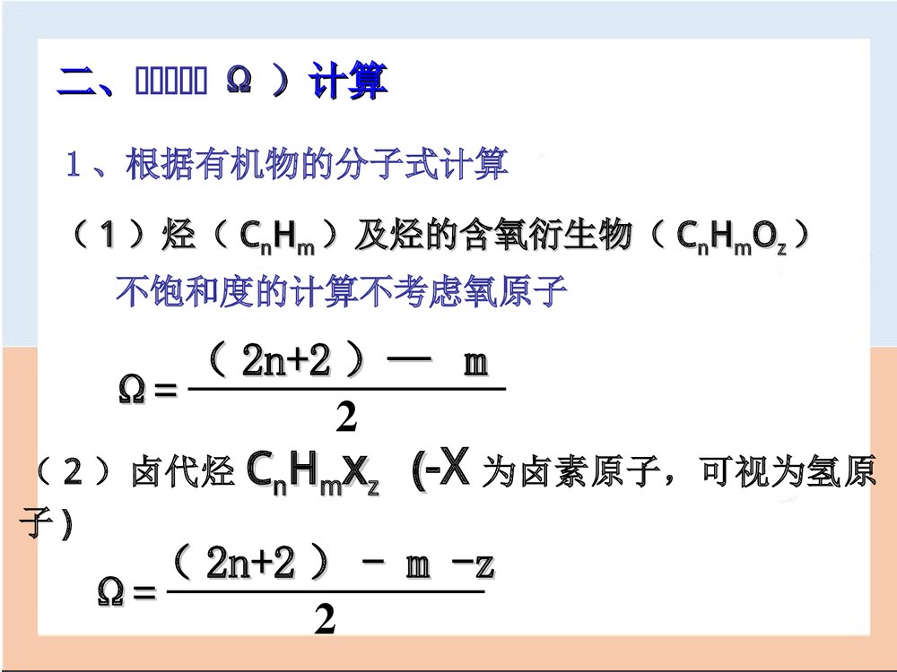 高中化学不饱和度PPT课件下载2