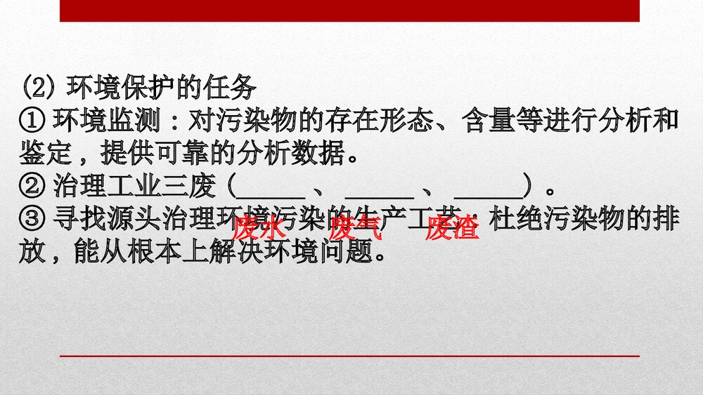 人教版化学20版必修二8.3《环境保护与绿色化学化学与可持续发展》PPT课件3