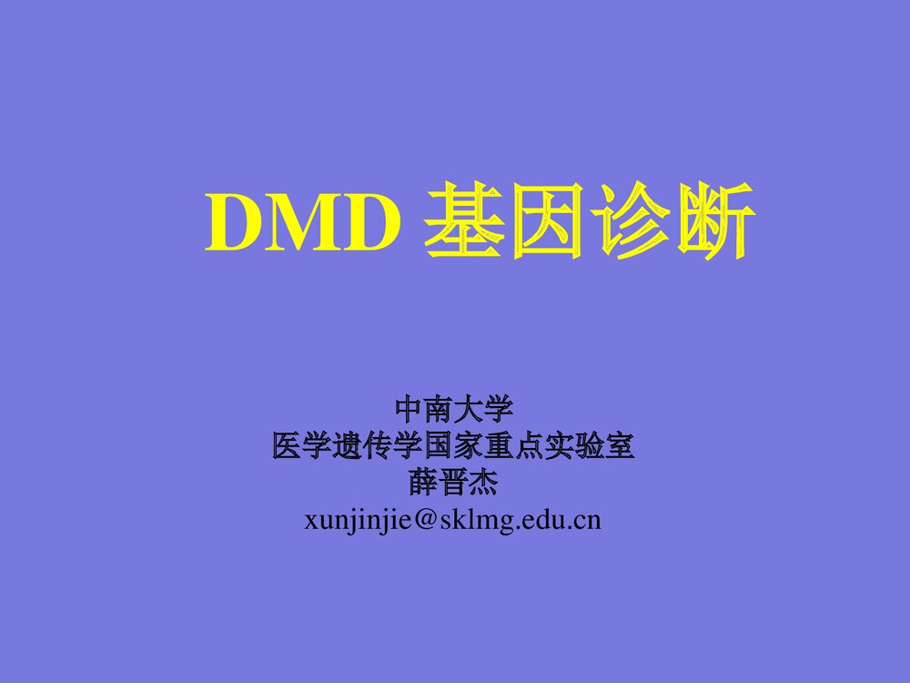 DMD基因诊断·进修生·给学生PPT课件下载1