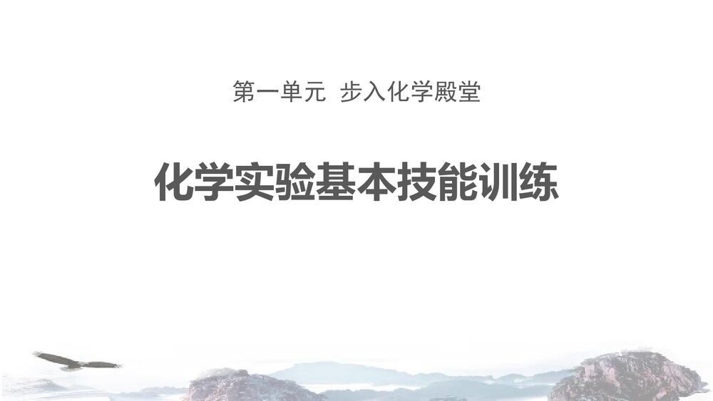 《化学实验基本技能训练》步入化学殿堂PPT课件下载1