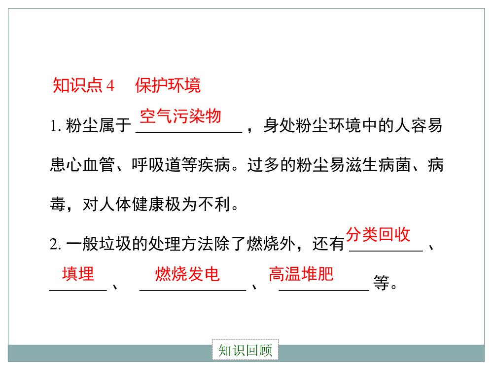 九年级化学下册13.3《化学与环境》PPT复习课件9