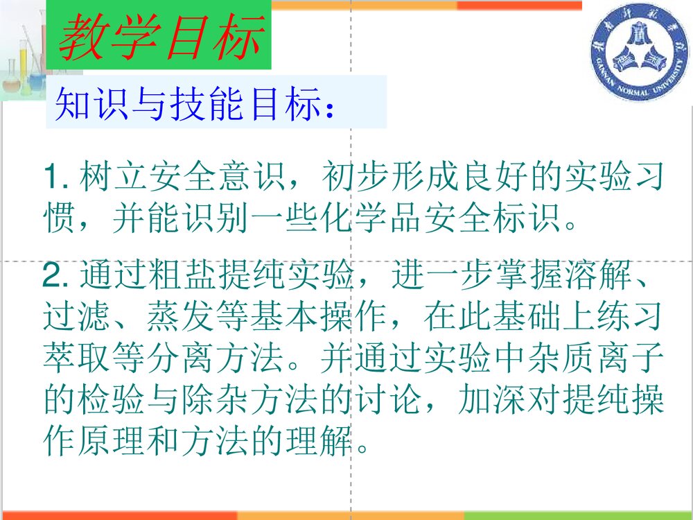 人教版化学第一章第一节《化学实验基本方法》课说PPT课件2