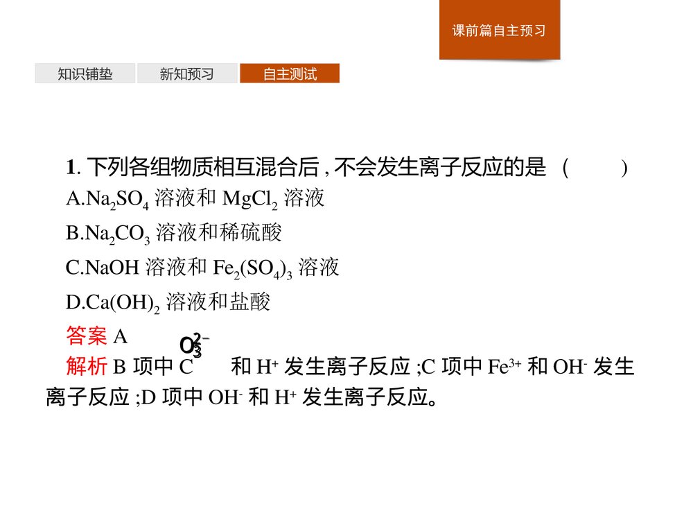 人教版必修1第1章第2节第2课时《离子反应》PPT课件9